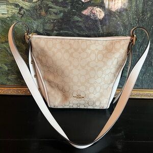 Coach Cream Signature Shoulder Bag